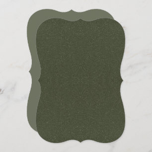 Moss Green Textured Bracket Flat Card – Customize