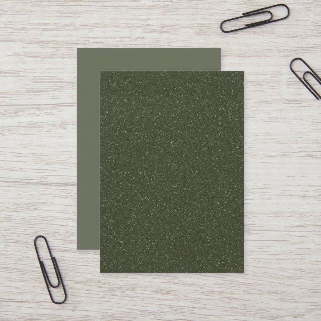 Moss Green Textured Business Card (Front/Back In Situ)