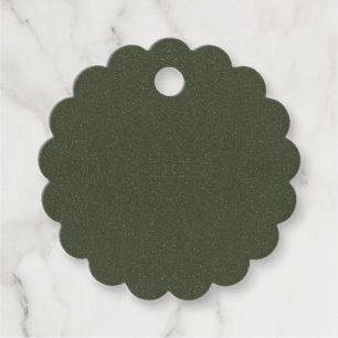 Moss Green Textured Favor Tag Blank – Customizable