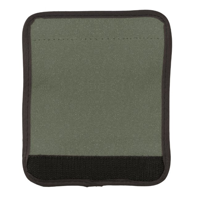 Moss Green Textured Luggage Handle Wrap - Custom (Front)