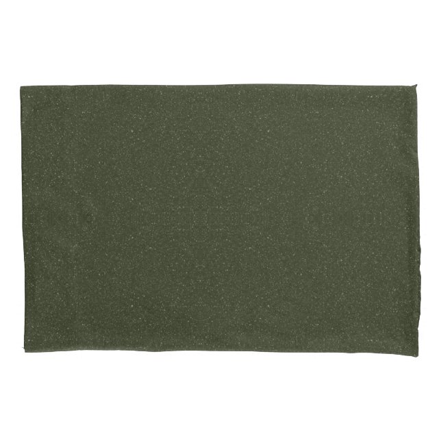 Moss Green Textured Pillowcase – Customizable (Front)