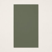 Moss Green Textured Profile Card (Back)