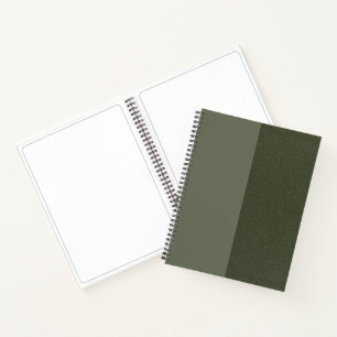 Moss Green Textured Spiral Notebook – Customizable