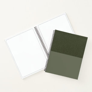 Moss Green Textured Spiral Sketchbook – Customize Notebook