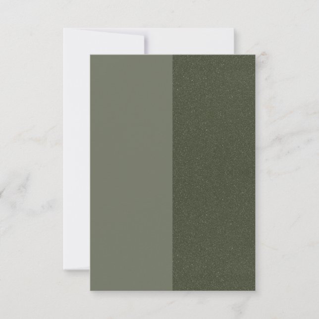 Moss Green Textured Split Flat Card – Customizable (Front)