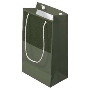 Moss Green Textured Top Gift Bag – Customizable