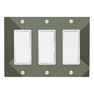Moss Green Triple Light Switch Cover