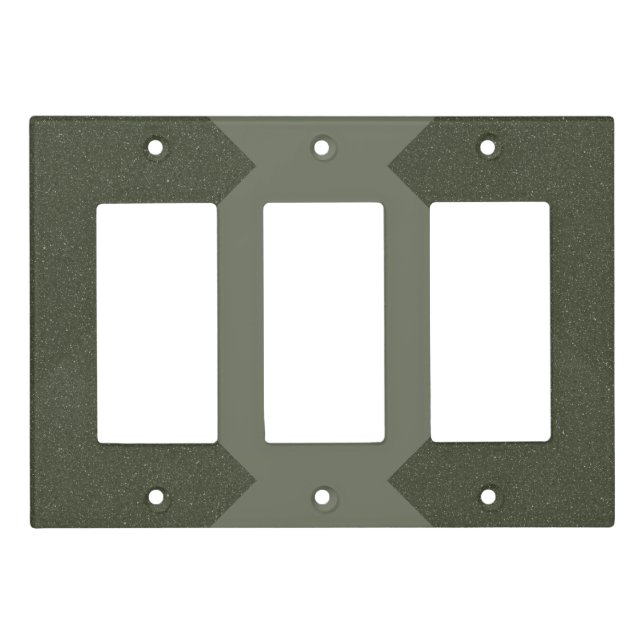 Moss Green Triple Light Switch Cover (Front)