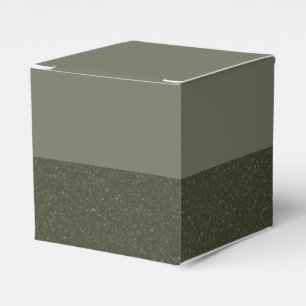 Moss Green Two-Tone Favor Box – Customizable