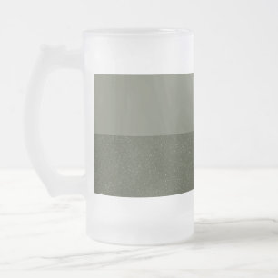 Moss Green Two-Tone Frosted Beer Mug – Customize