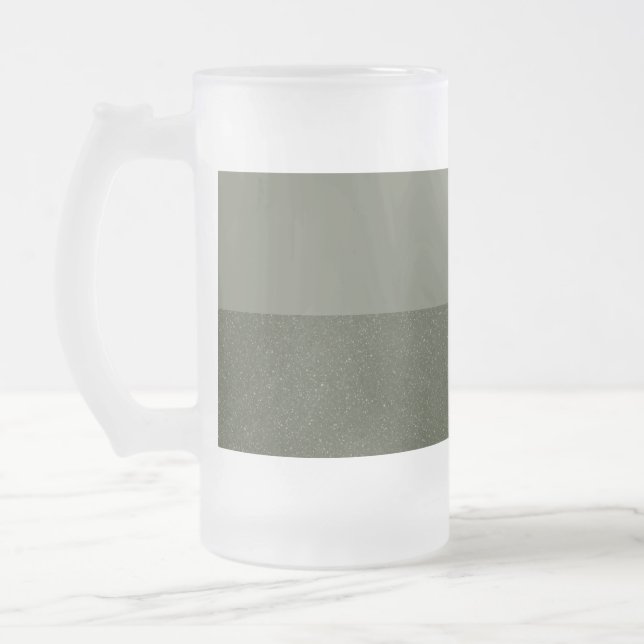 Moss Green Two-Tone Frosted Beer Mug – Customize (Left)