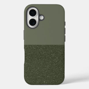 Moss Green Two-Tone iPhone 16 Case – Customizable