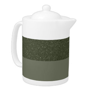 Moss Green Two-Tone Teapot (Customizable)