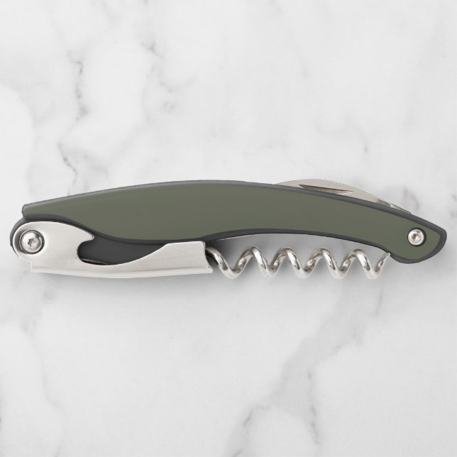 Moss Green Wine Corkscrew – Customizable (Front)