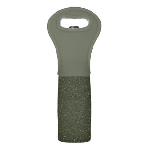 Moss Green Wine Tote – Matte Top, Sparkle Base