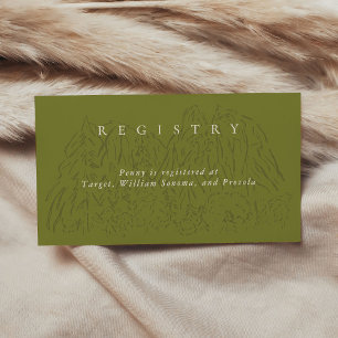 Moss Green Yosemite National Park Bridal Registry Enclosure Card
