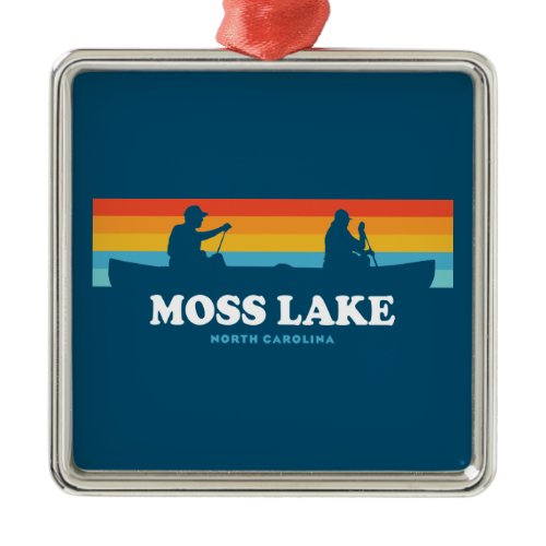 Moss Lake North Carolina Canoe Metal Ornament