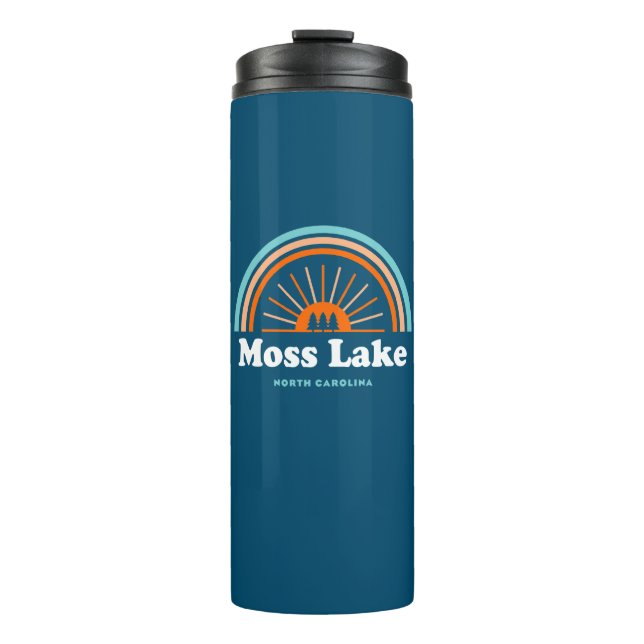 Moss Lake North Carolina Rainbow Thermal Tumbler (Front)