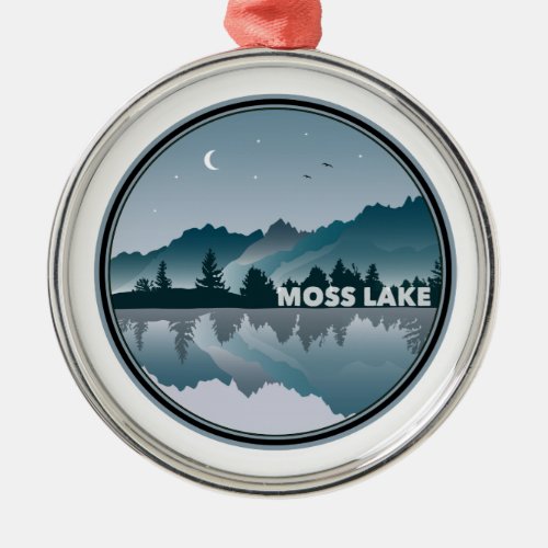 Moss Lake North Carolina Reflection Metal Ornament