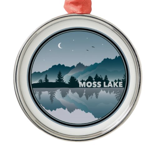 Moss Lake North Carolina Reflection Metal Ornament