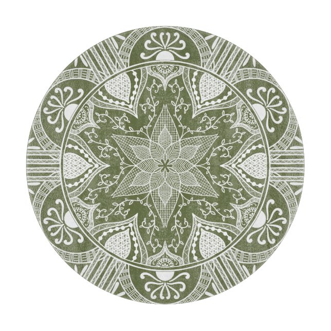Moss Mandala Cutting Board (Front)