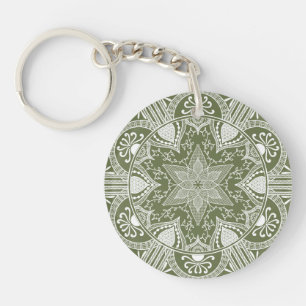 Moss Mandala Keychain