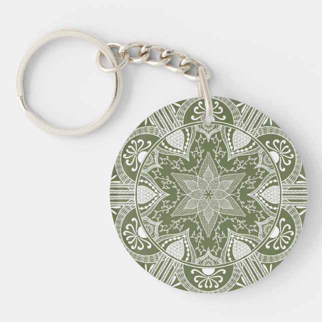 Moss Mandala Keychain (Front)
