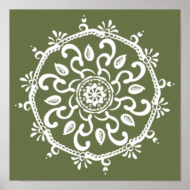 Moss Mandala Poster (Front)