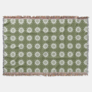 Moss Mandala Throw Blanket