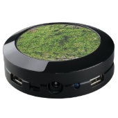 Moss on Dogwood Tree Bark 0291 USB Charging Station (Angled Back)
