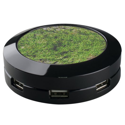 Moss on Dogwood Tree Bark 0291 USB Charging Station (Angled)