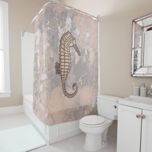 Moss Rock Sea Horse Talking Canyons New Mexico Shower Curtain
