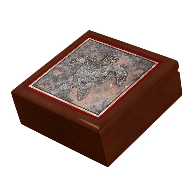 Moss Rock Sea Turtle Talking Canyons, New Mexico Gift Box (Side)