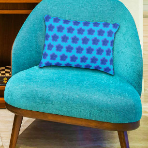 Moss Rose Flower Seamless Pattern on Light Blue Accent Pillow