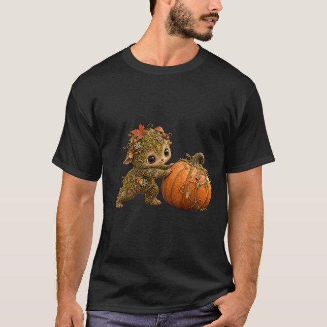 Moss Sprite Pumpkin Autumn Tee (Front)