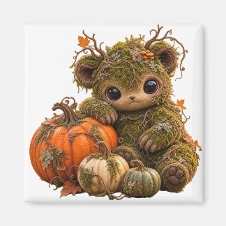 Moss Sprite Pumpkin Keychain Magnet