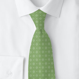 Moss Tribal Motif Neck Tie
