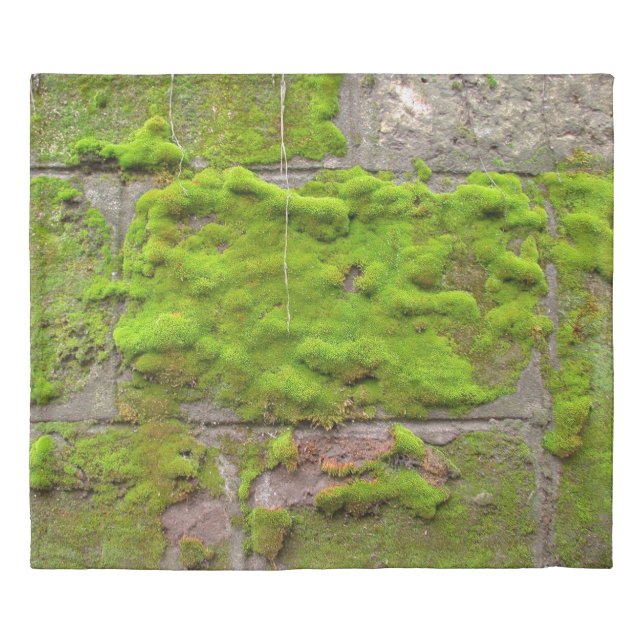 Moss wall green rock texture duvet cover (Front)