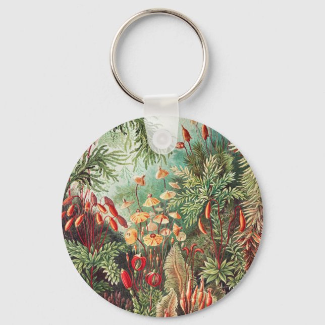 Mosses, Muscinae Laubmoose by Ernst Haeckel Keychain (Front)