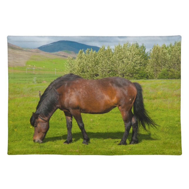 Mossfellsbaer Icelandic Horse Cloth Placemat (Front)