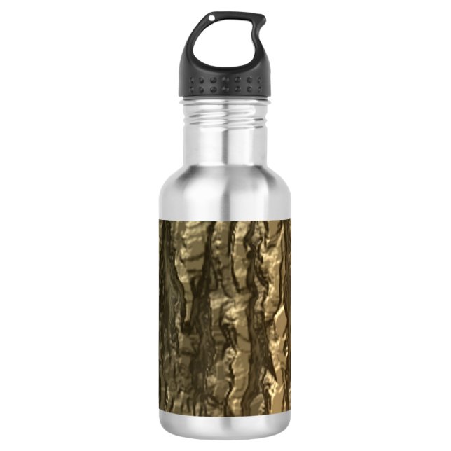 Mossy Bark Camo Stainless Steel Water Bottle (Front)