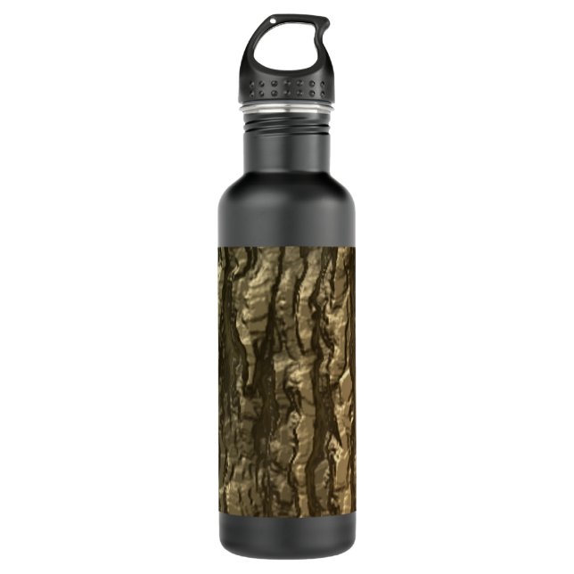 Mossy Bark Camo Stainless Steel Water Bottle (Front)