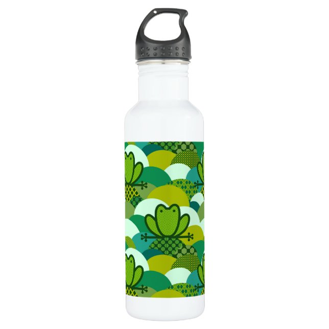 Mossy frog stainless steel water bottle (Front)