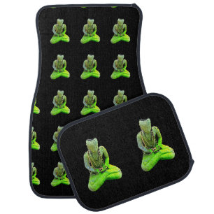 Mossy Green Buddha Meditating Thunder_Cove Car Floor Mat