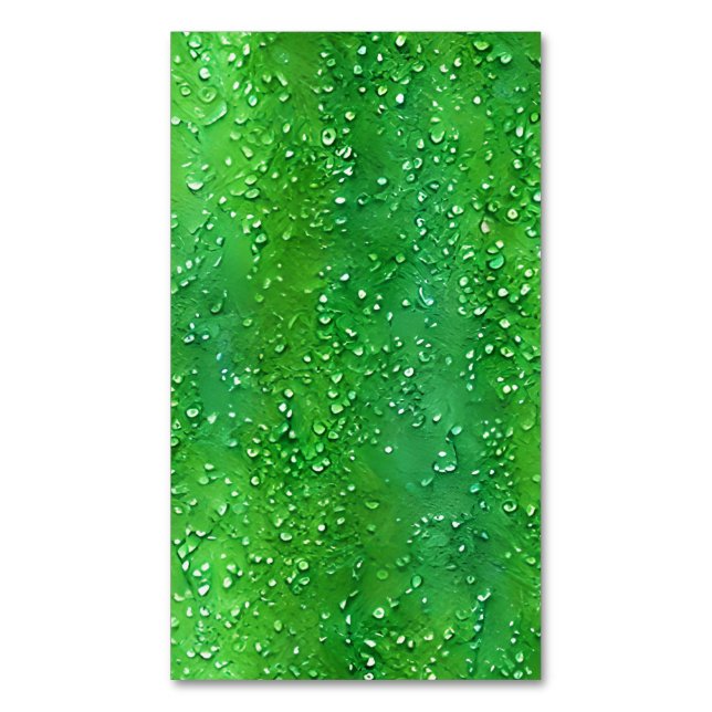 Mossy Green Watercolour Grungy Seamless Pattern Business Card Magnet (Front Vertical)