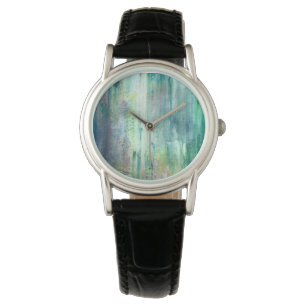 Mossy-Hand Painted Abstract Art Watch