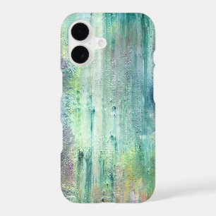 Mossy-Hand Painted Rustic Brushstrokes iPhone 17 Case
