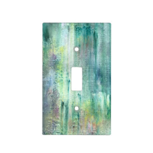 Mossy-Hand Painted Rustic Wabi Sabi Art Light Switch Cover