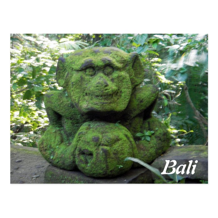 Mossy Monkey Figure Postcard