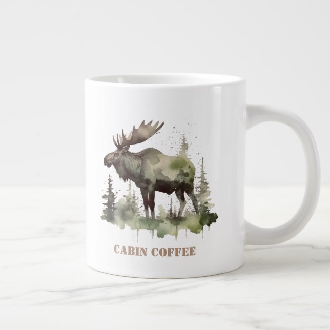 Mossy Moose Wildlife Portrait, custom Giant Coffee Mug (Right)